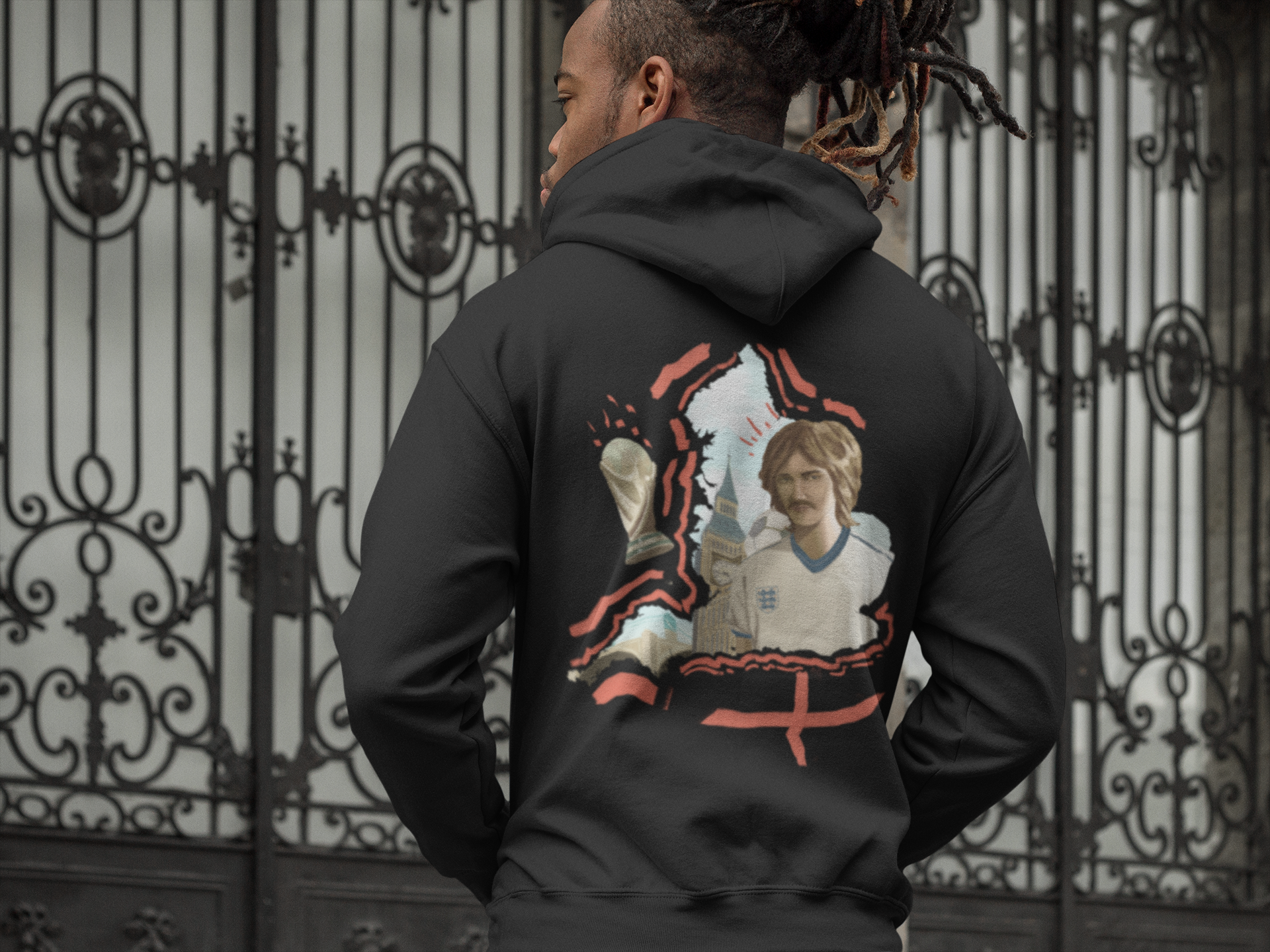 England world cup black hoodie