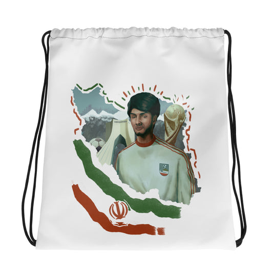 Iran World Cup Drawstring Bag