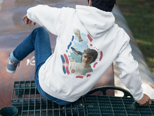 Serbia world cup white hoodie