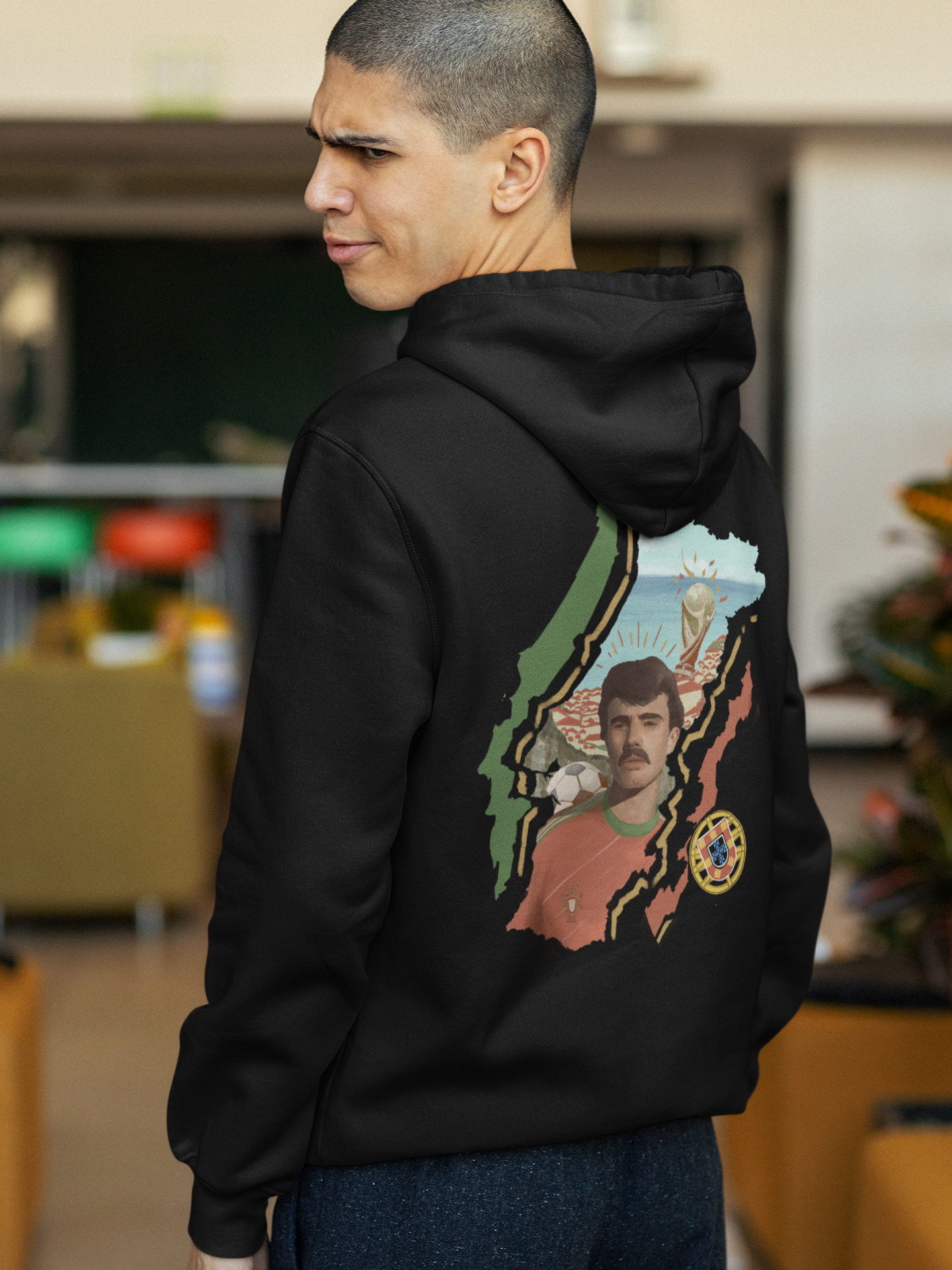 Portugal world cup black hoodie