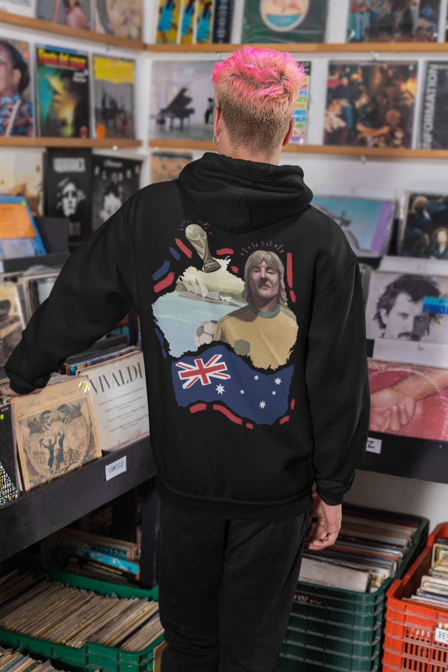 Australia world cup black hoodie