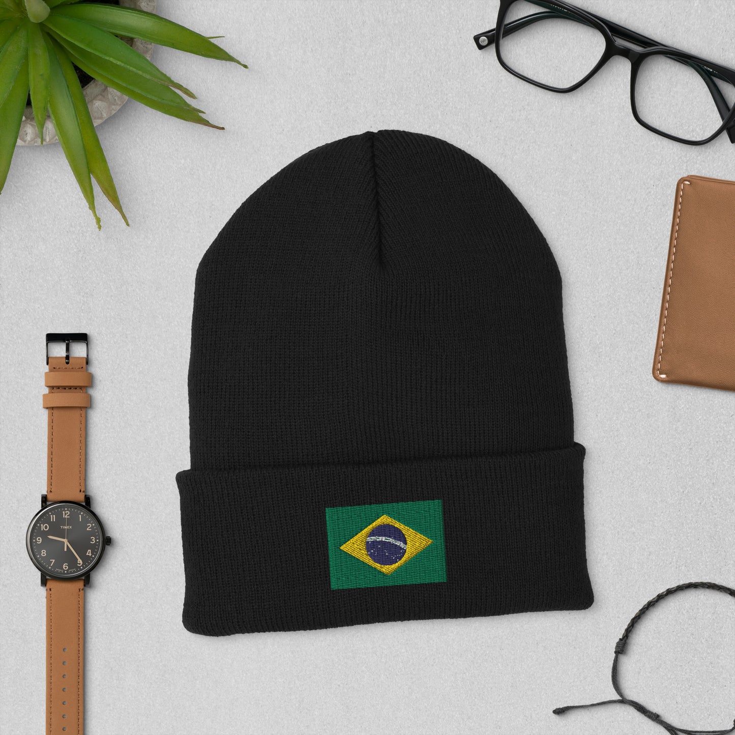 Brazil Cuffed Beanie