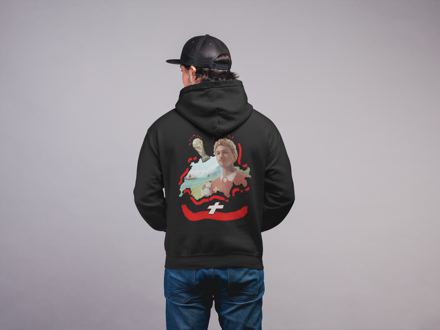 Switzerland world cup black hoodie