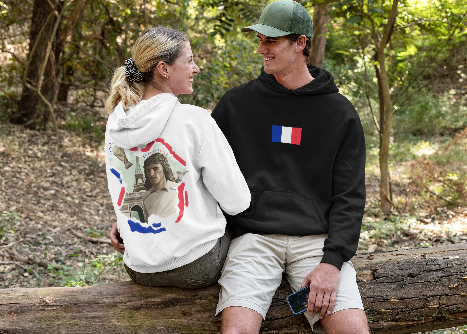 France world cup black white hoodie