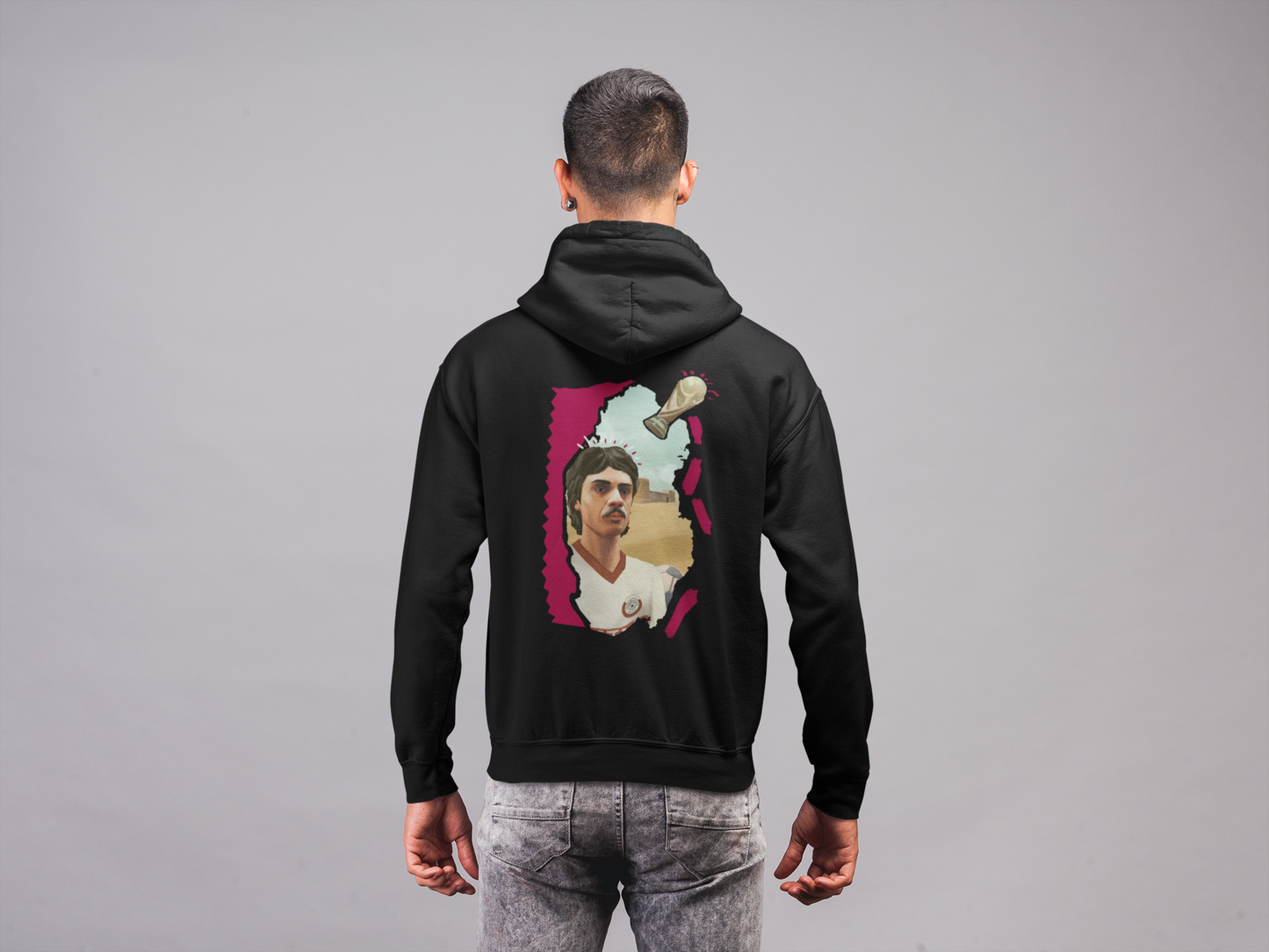 Qatar world cup black hoodie