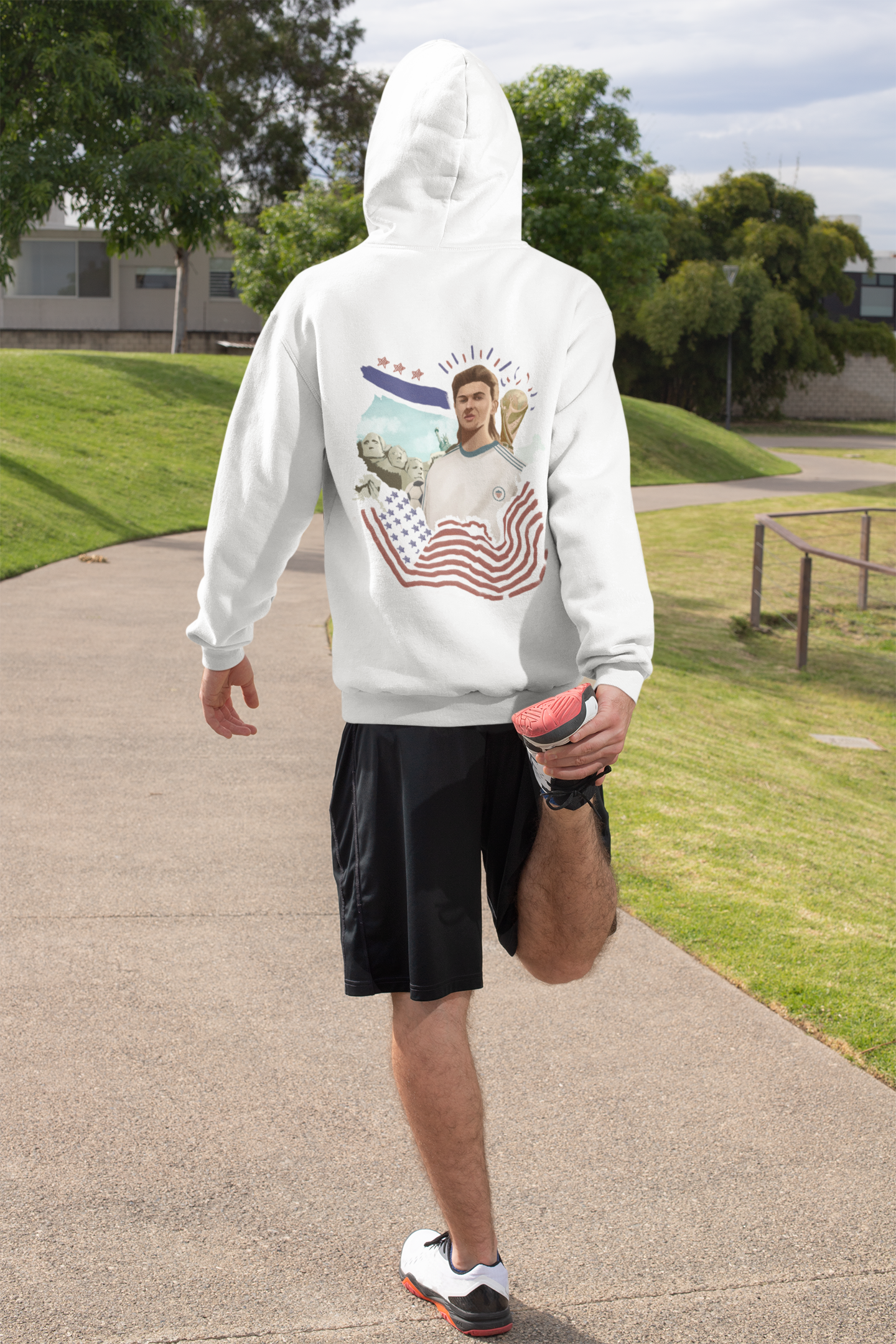 USA world cup white hoodie