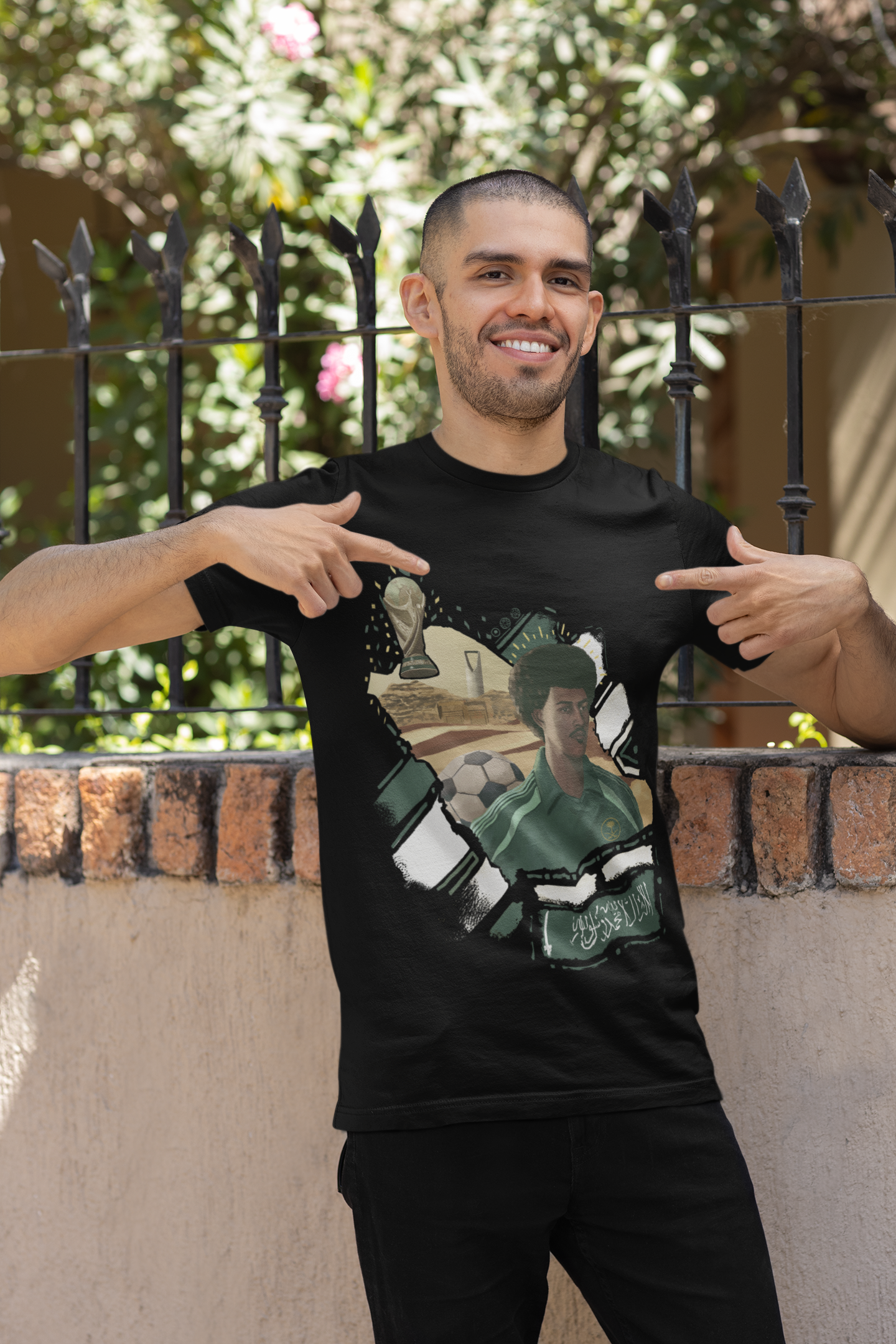 Saudi Arabia world cup black t-shirt