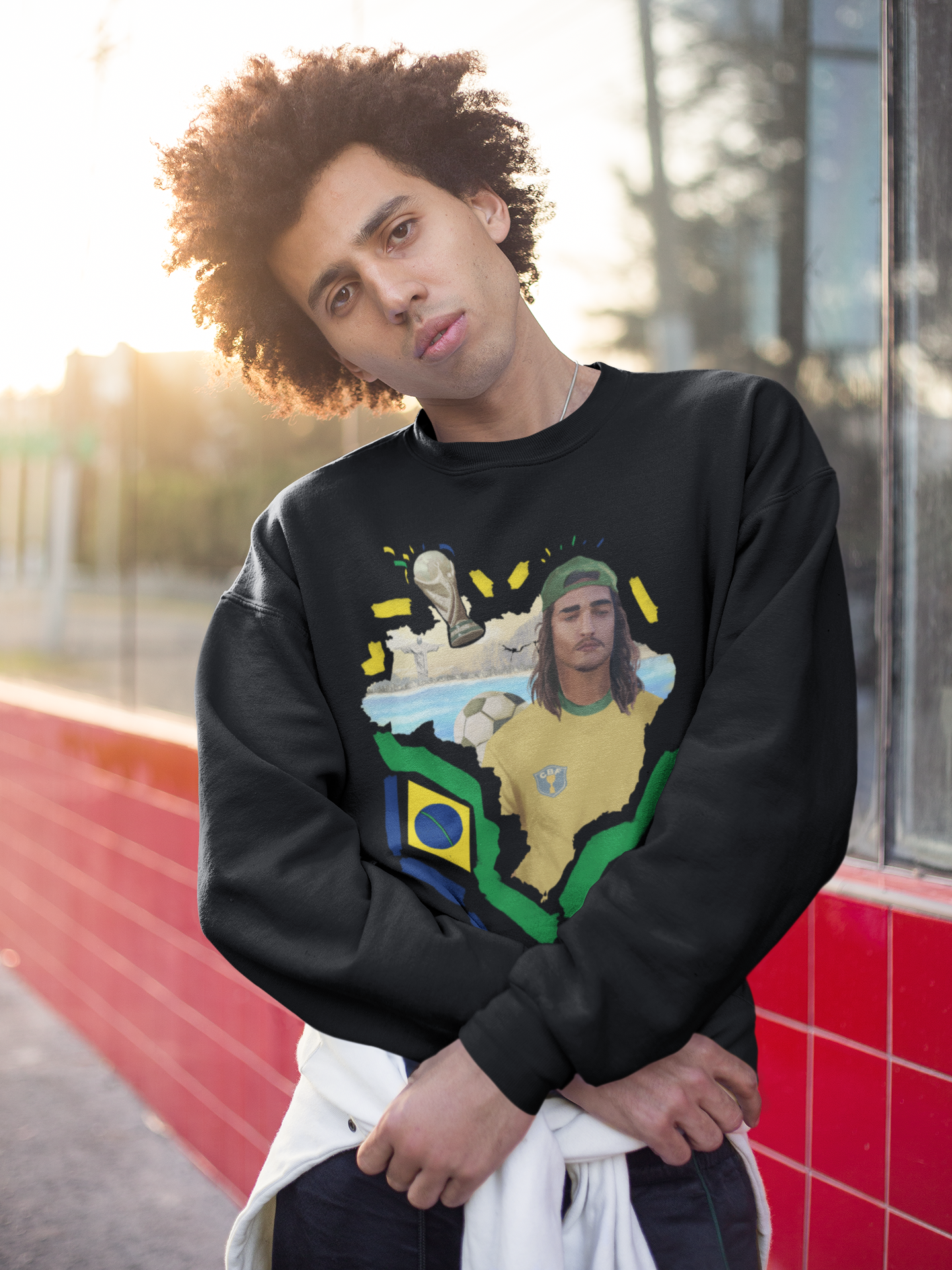 Brazil world cup black sweatshirt