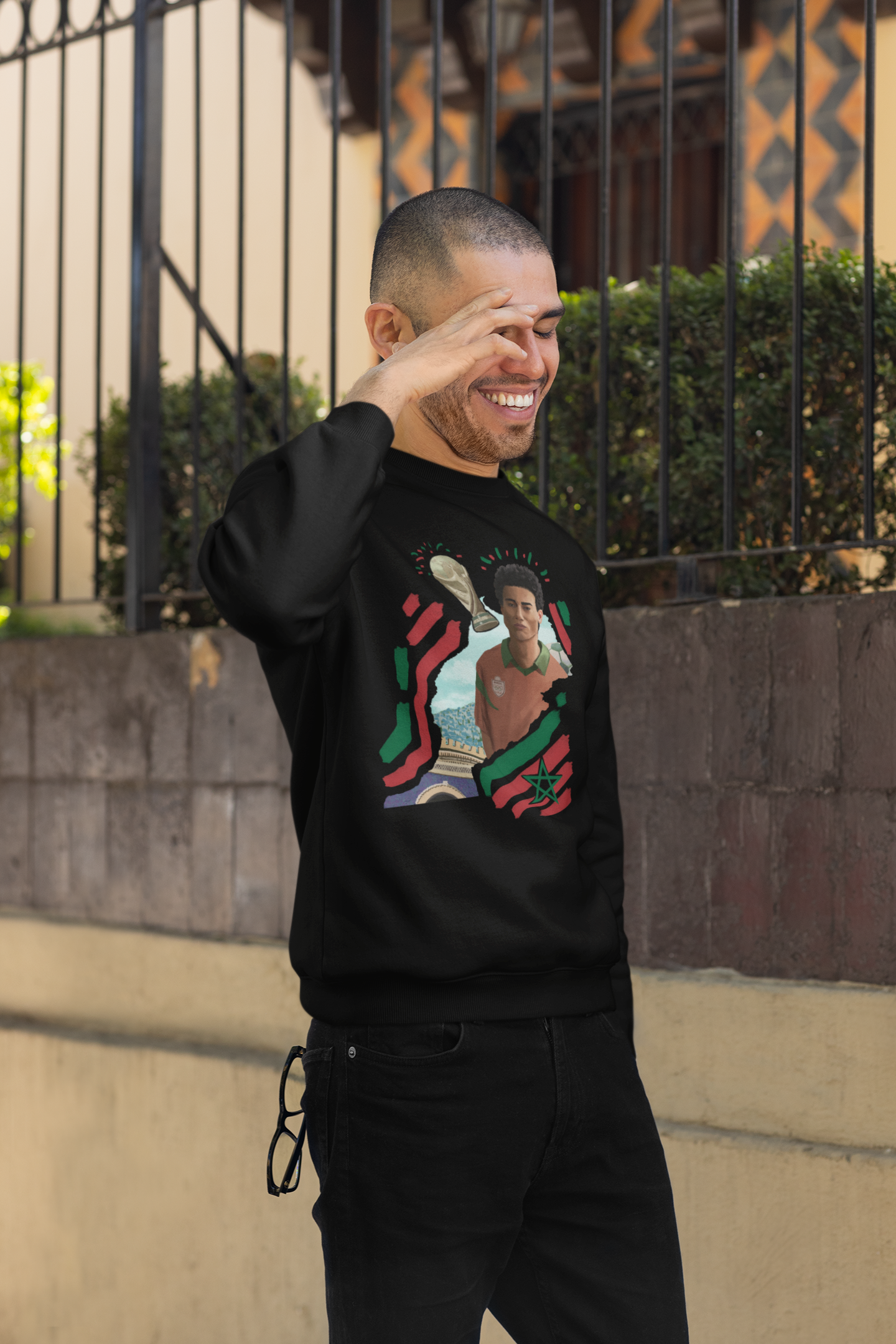 Morocco world cup black sweatshirt