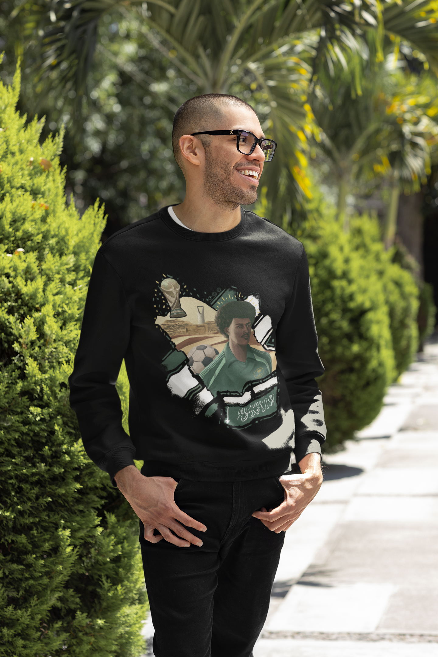 Saudi Arabia world cup black sweatshirt